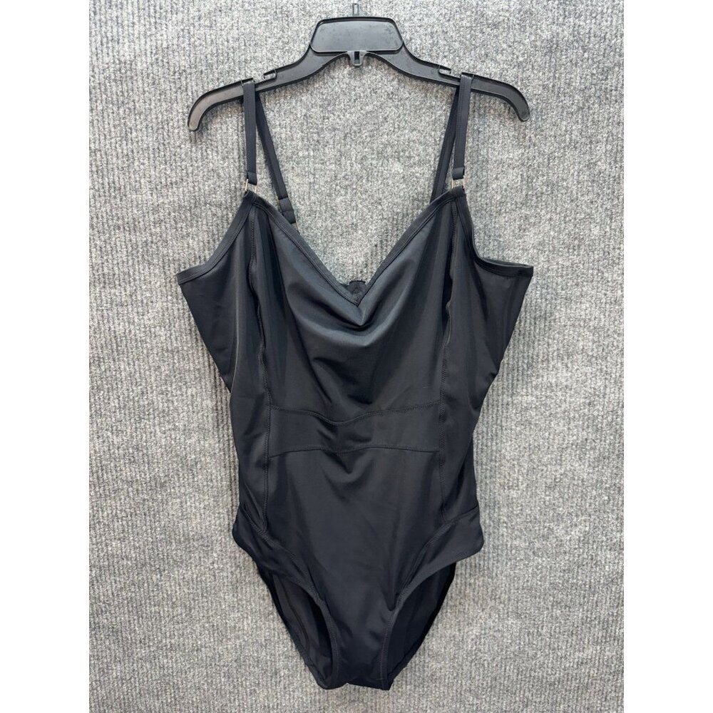 Panache Isabel One Piece Swimsuit Womens 40JJ Black Underwire Balconnet SW0760